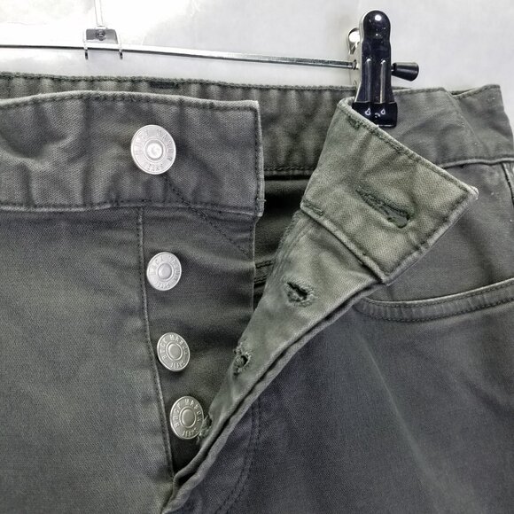 Buck Mason Jeans Maverick Slim Mens Sz 29 12oz Harbor Twill Grey Button Fly Flaw - Picture 3 of 16